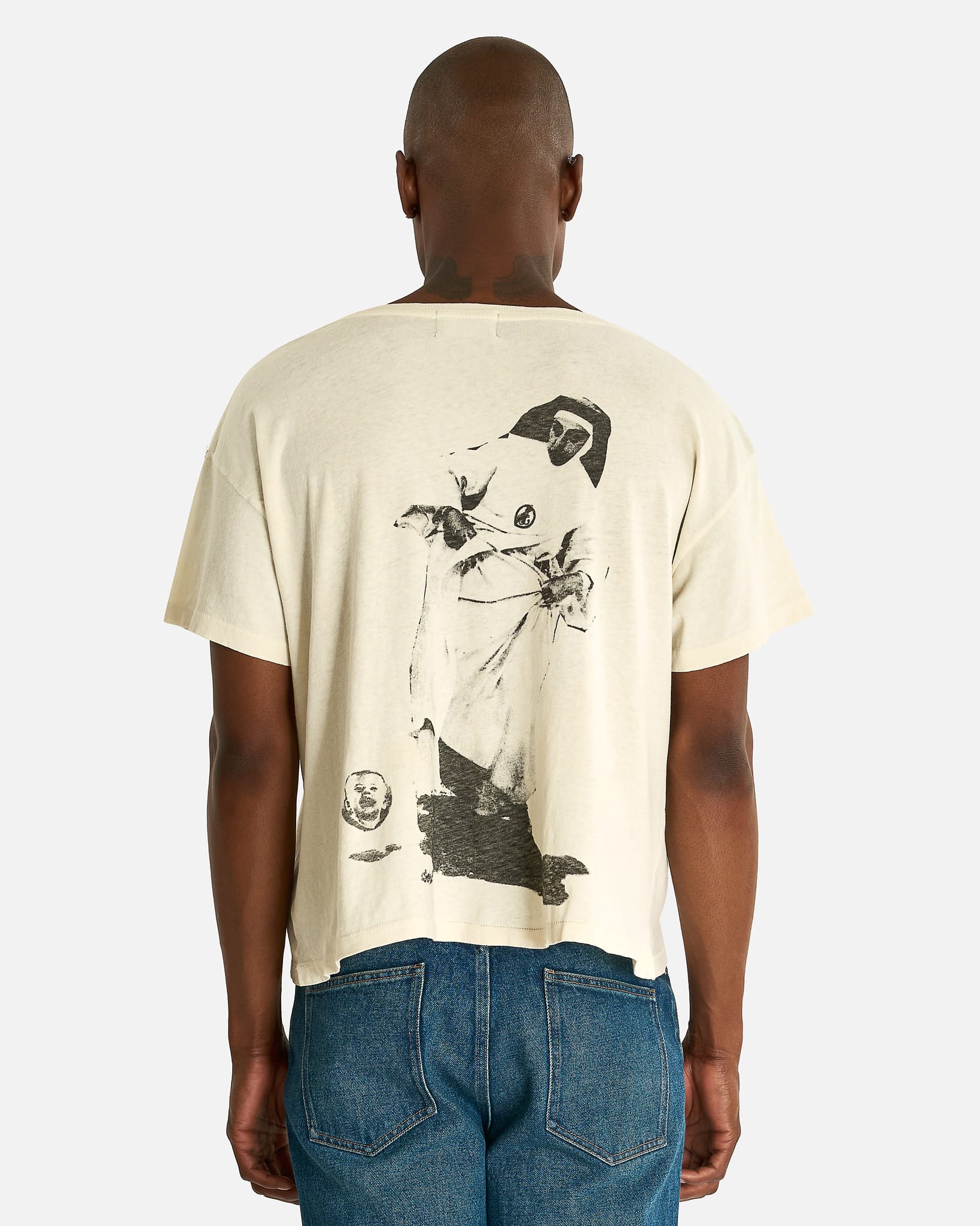 Enfants Riches Deprimes Men's T-shirts Nun Kicks Baby T-Shirt in Dirty White