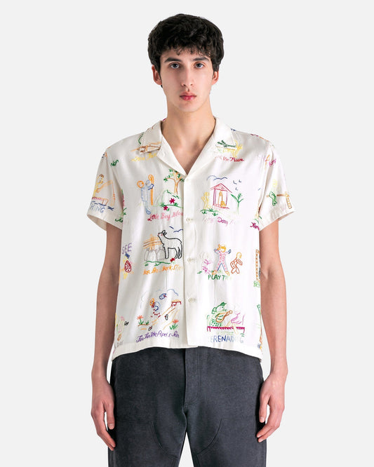 Bode Men's Shirts Nursery Rhyme SS Shirt in Multi