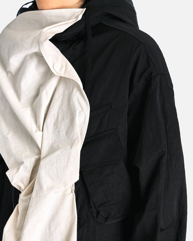 Yohji Yamamoto Pour Homme Men's Coat Ny Twill Think M-Front Draped Blouson A in Black