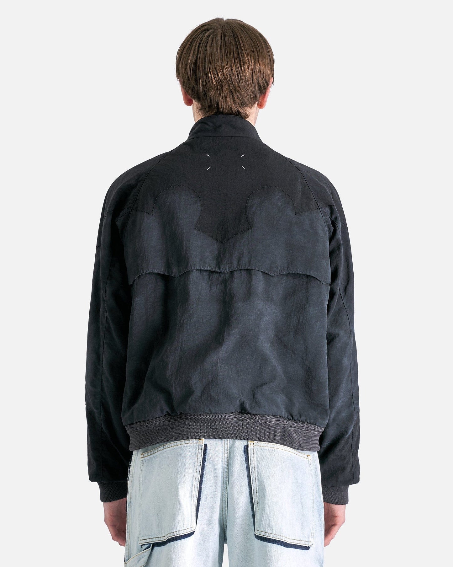 Maison Margiela Men's Jackets Nylon Canvas Sports Jacket in Charcoal