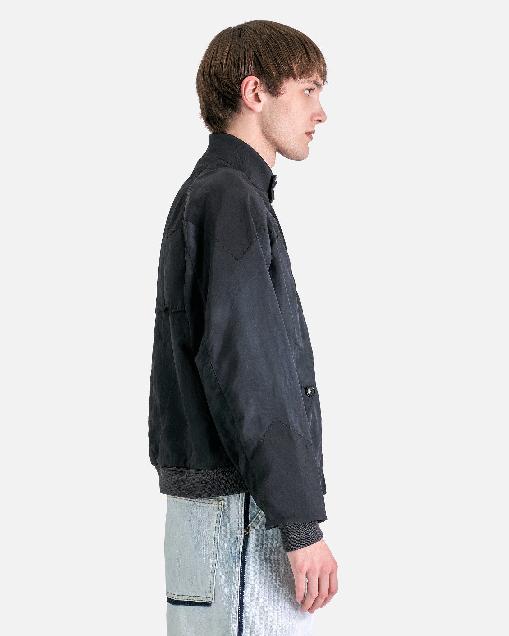 Maison Margiela Men's Jackets Nylon Canvas Sports Jacket in Charcoal