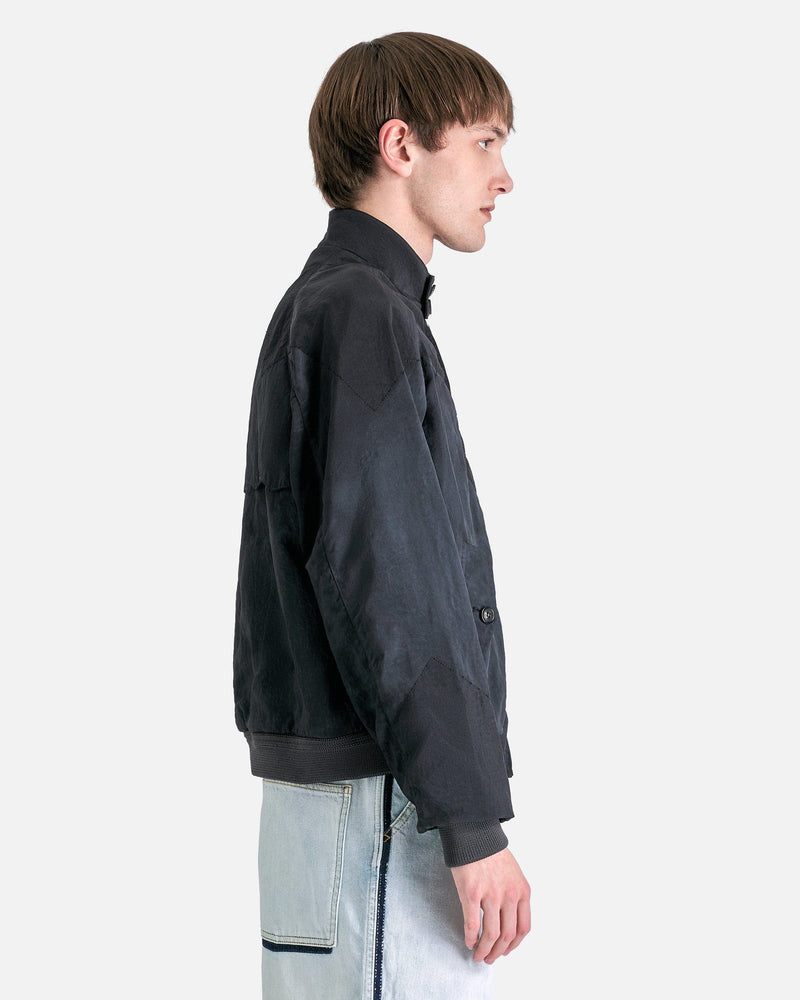 Maison Margiela Men's Jackets Nylon Canvas Sports Jacket in Charcoal