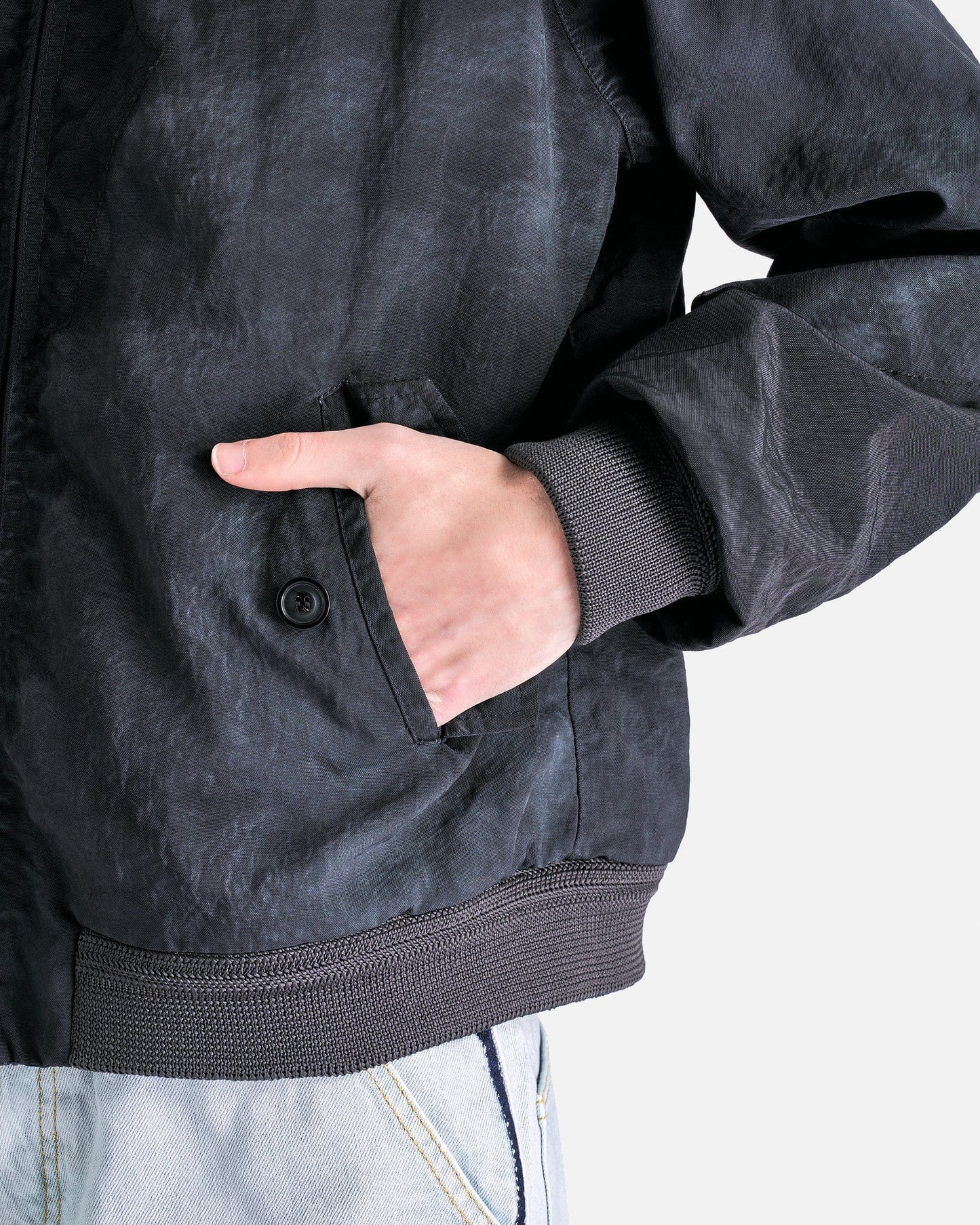 Maison Margiela Men's Jackets Nylon Canvas Sports Jacket in Charcoal