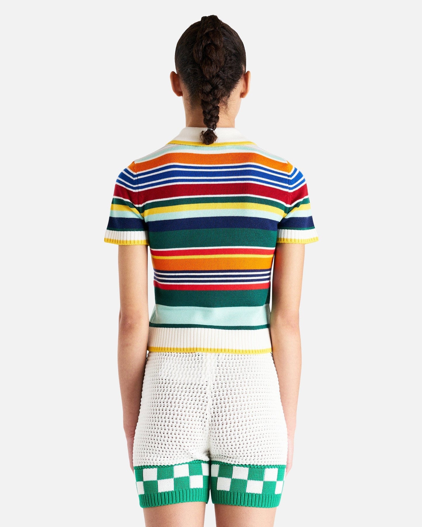 Casablanca Women Tops Nylon Striped Polo in Multi