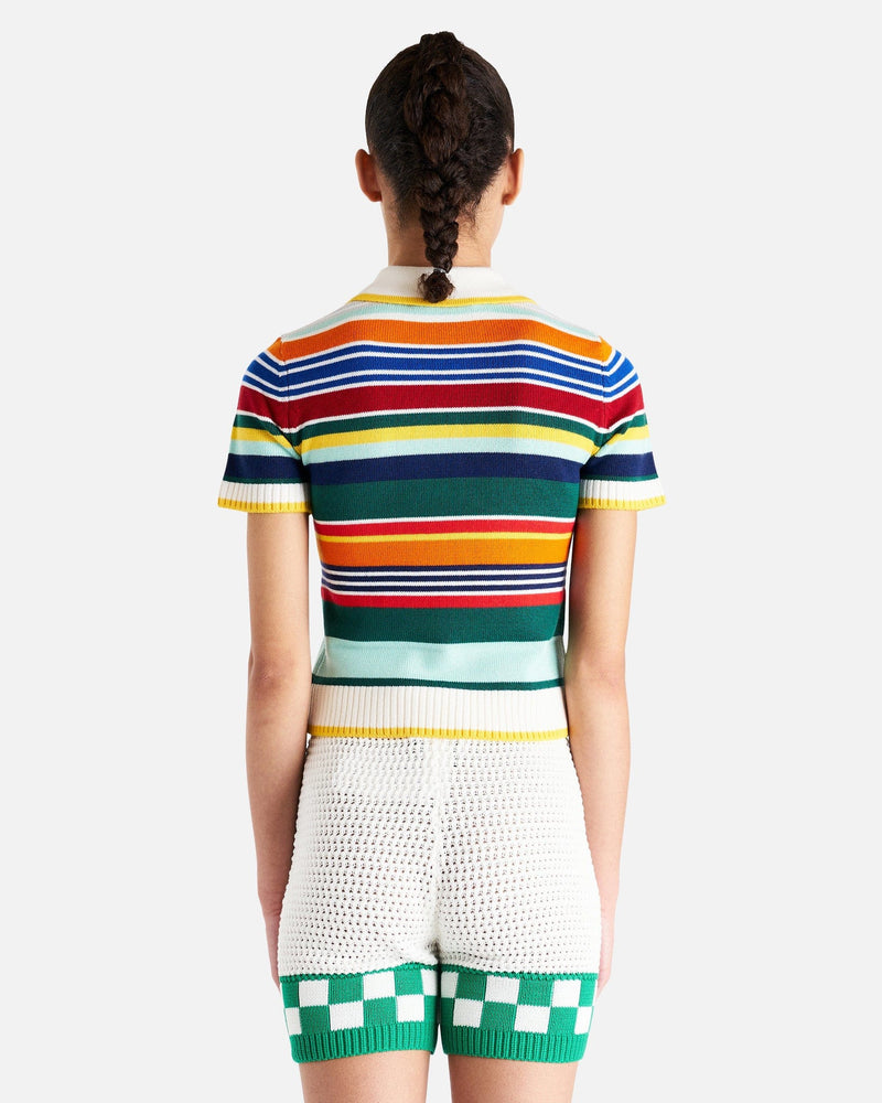 Casablanca Women Tops Nylon Striped Polo in Multi