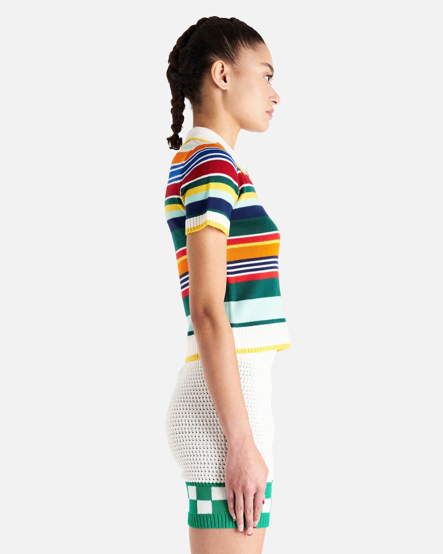 Casablanca Women Tops Nylon Striped Polo in Multi