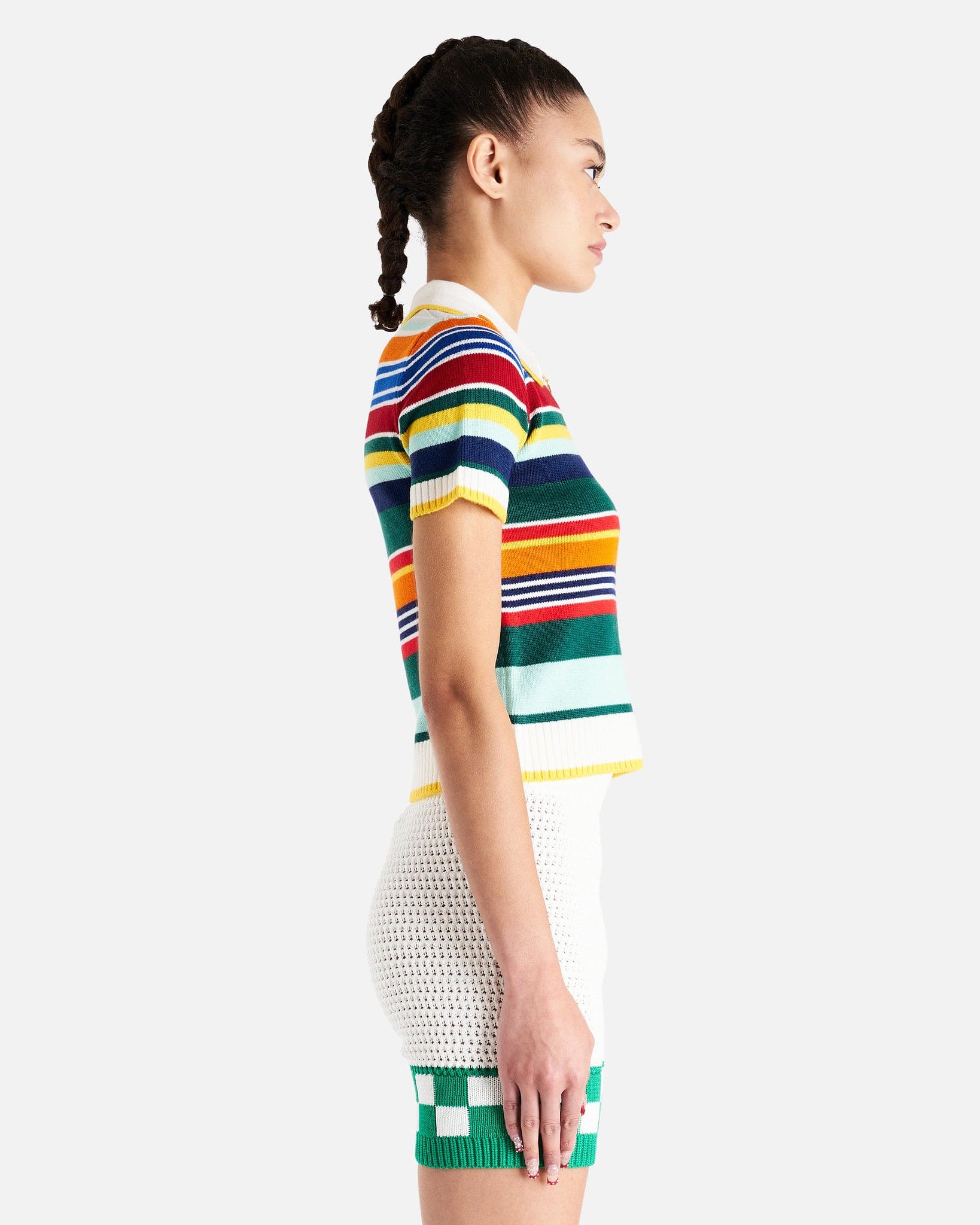 Casablanca Women Tops Nylon Striped Polo in Multi