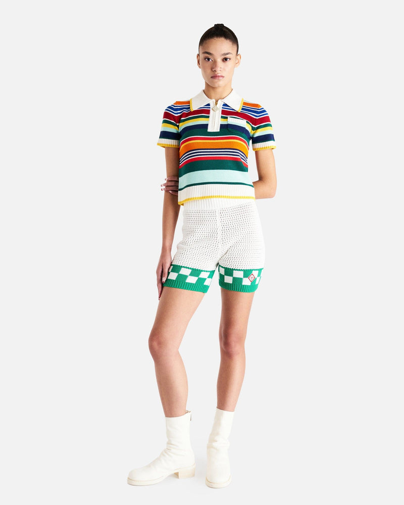 Casablanca Women Tops Nylon Striped Polo in Multi