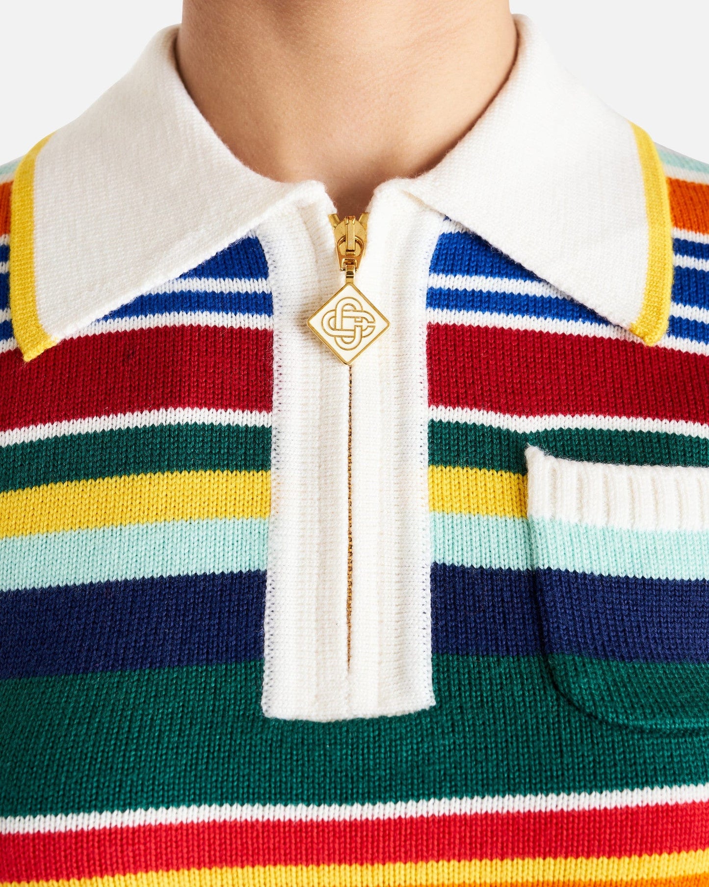 Casablanca Women Tops Nylon Striped Polo in Multi