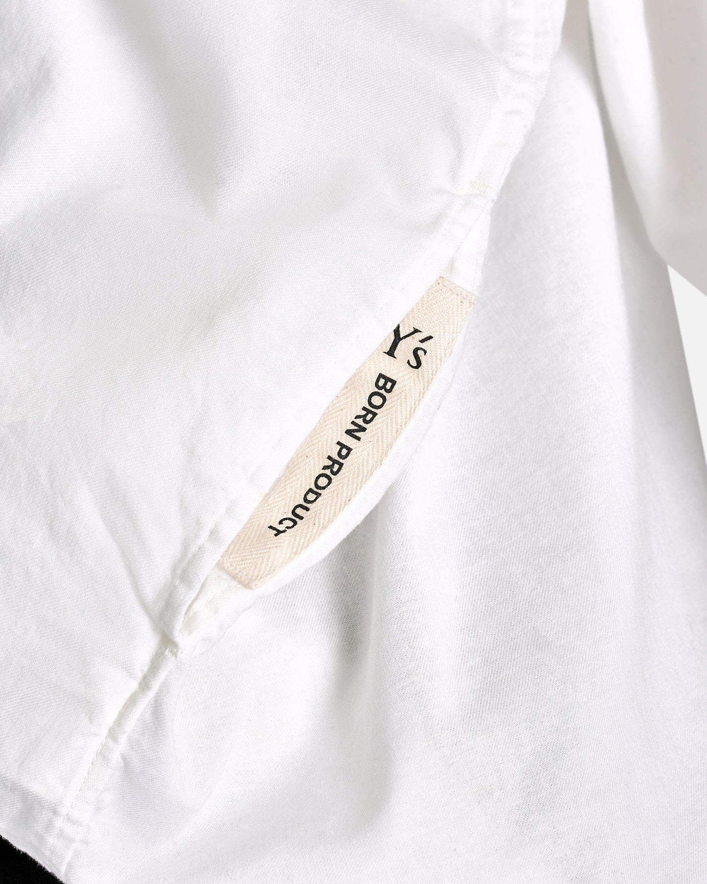 Y's by Yohji Yamamoto Women Tops 02 O-Doubled Front Big B in White