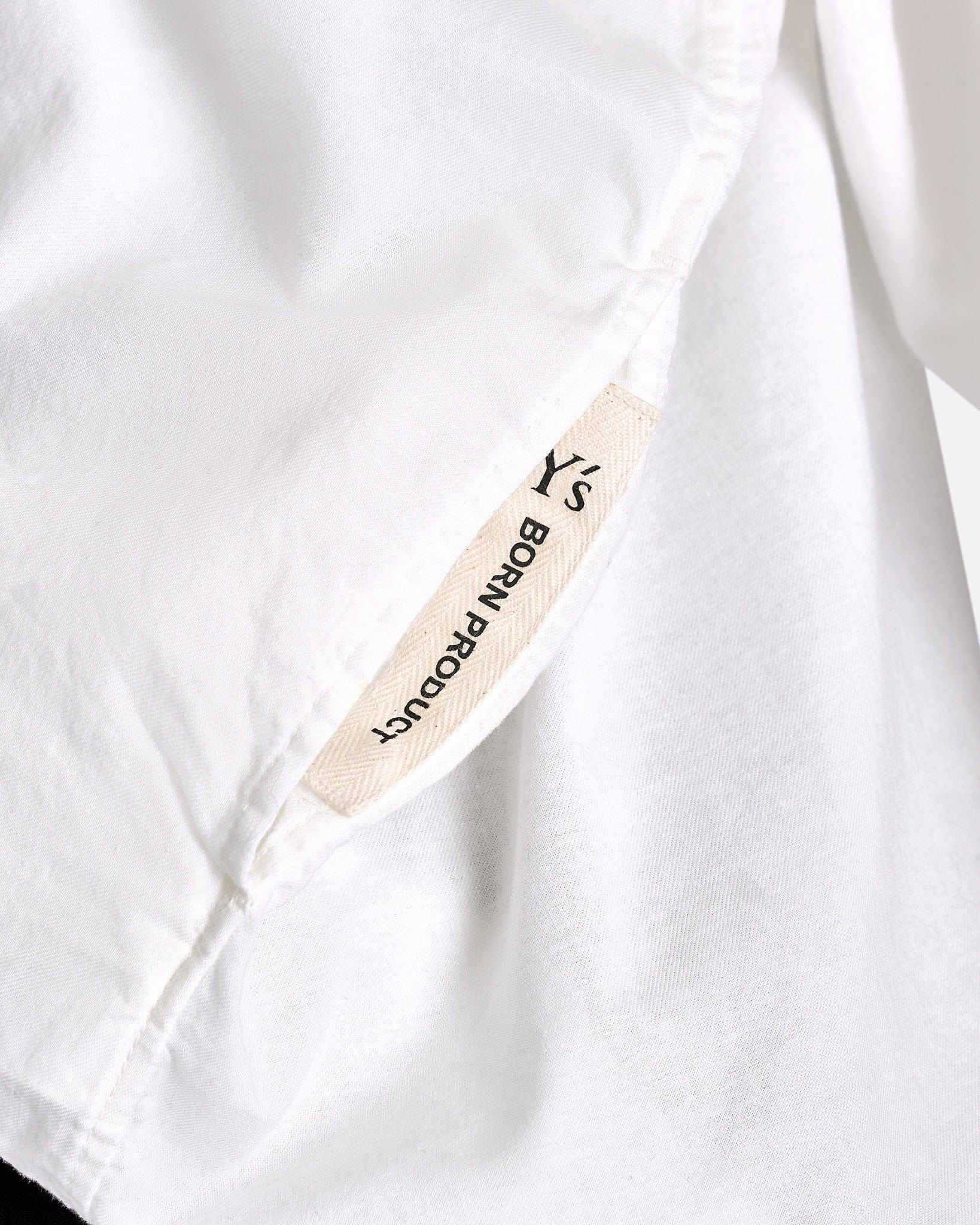 Y's by Yohji Yamamoto Women Tops 02 O-Doubled Front Big B in White