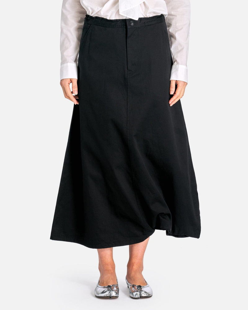 Y's by Yohji Yamamoto Women Skirts O-Pants Skirt in Black