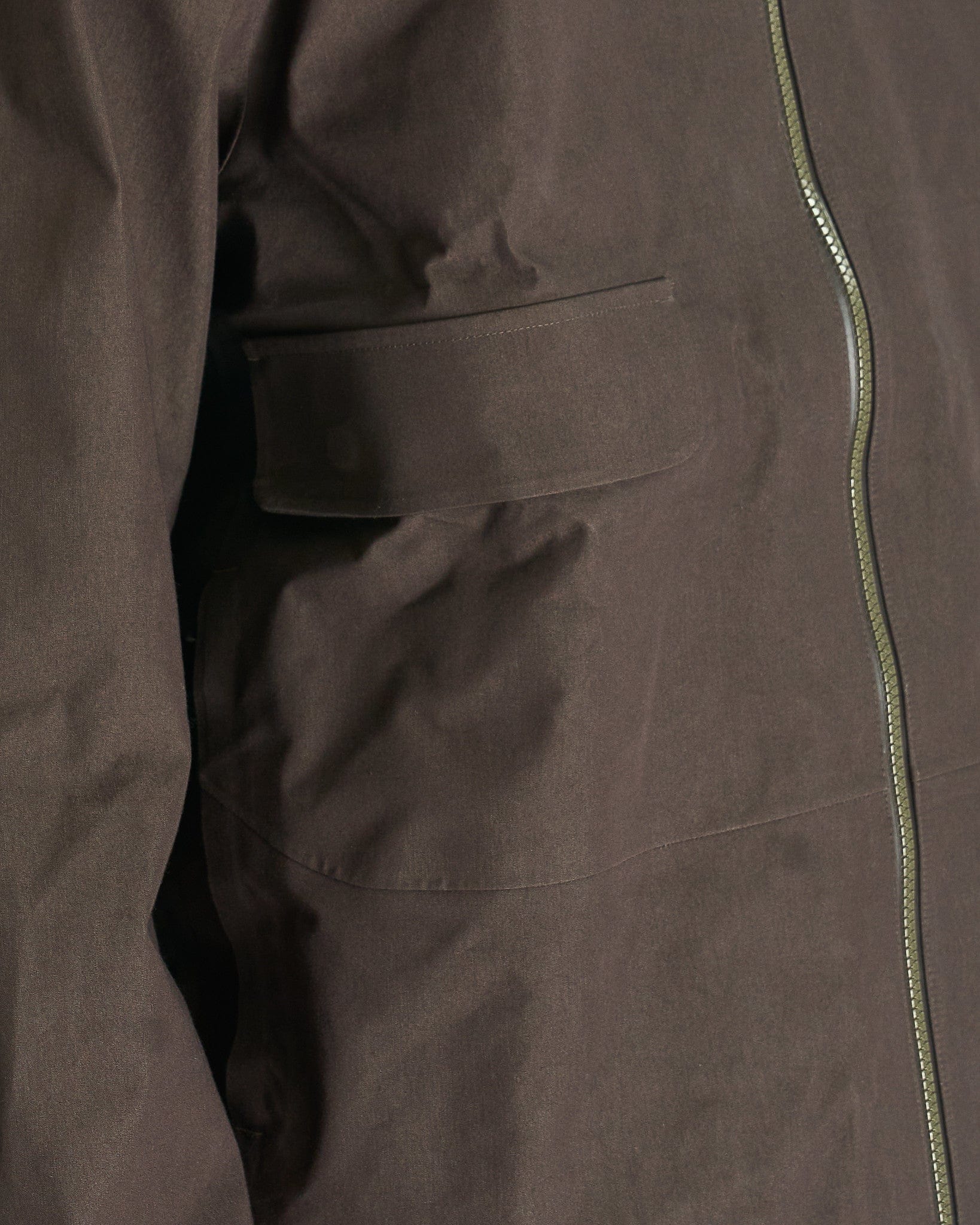 Pas Normal Studios Men's Jackets Off-Race Cotton 3L Shell Jacket in Dark Olive