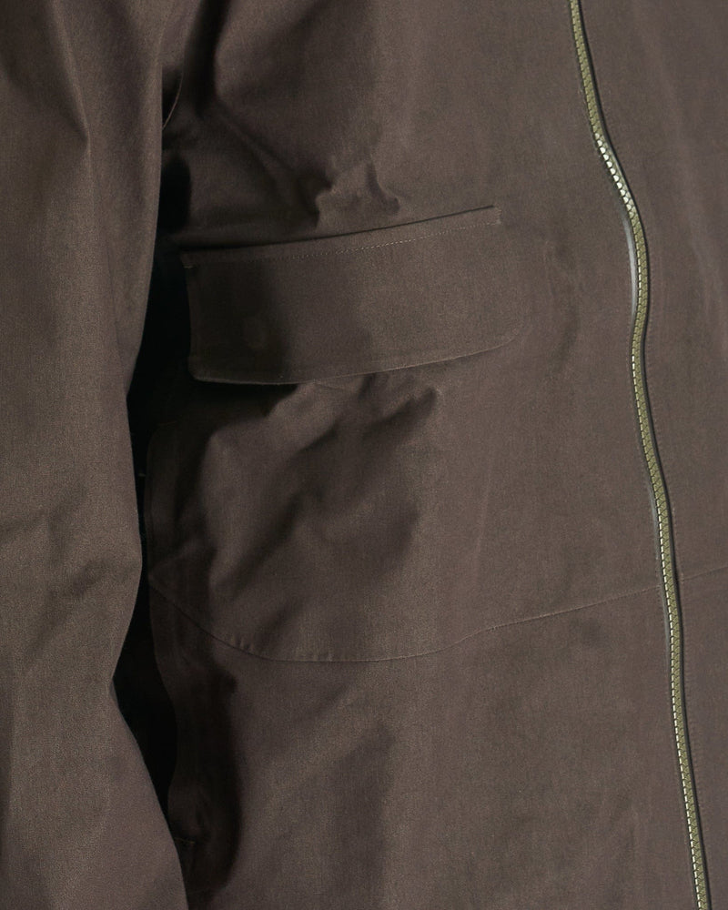 Pas Normal Studios Men's Jackets Off-Race Cotton 3L Shell Jacket in Dark Olive