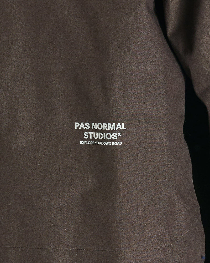 Pas Normal Studios Men's Jackets Off-Race Cotton 3L Shell Jacket in Dark Olive