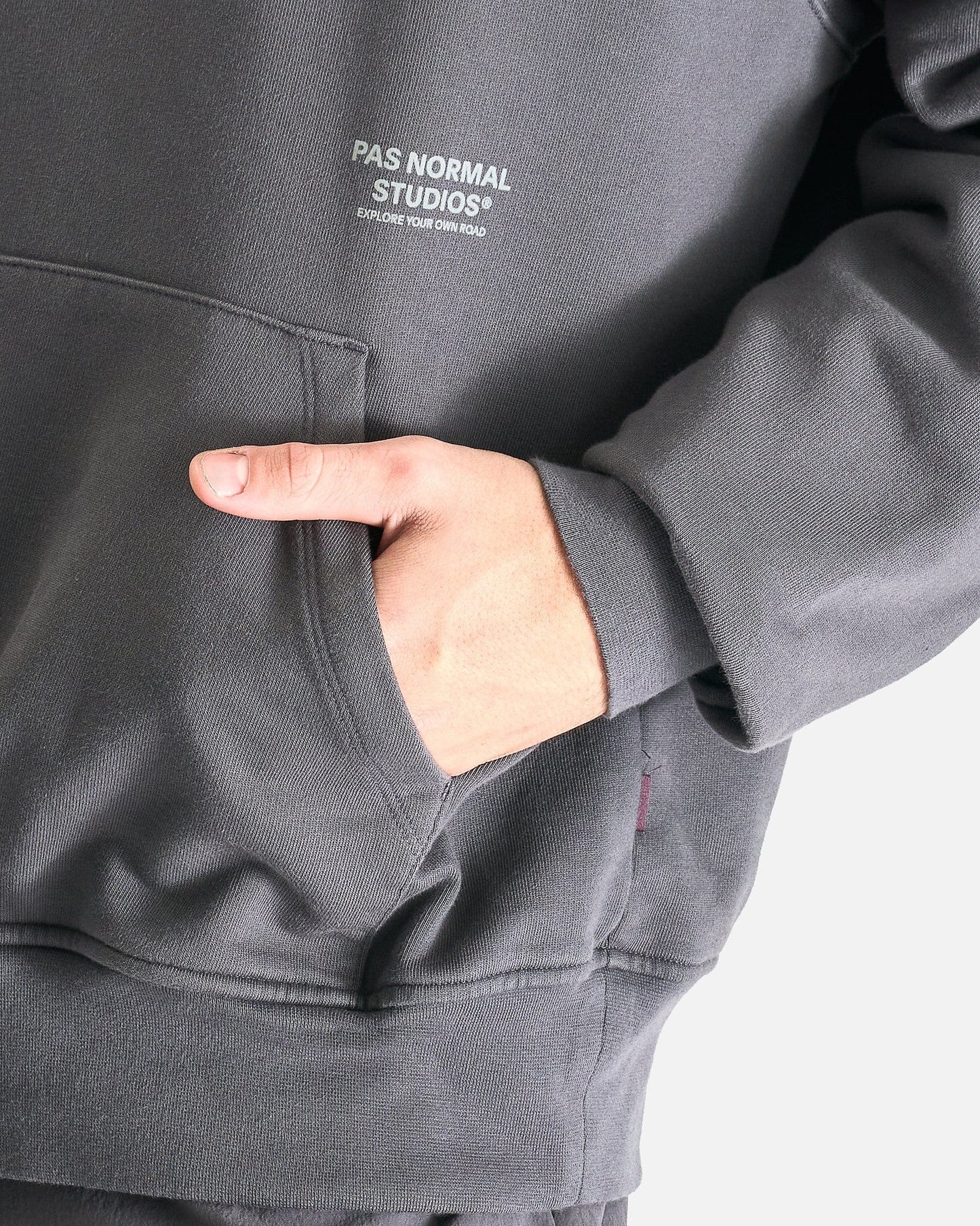 Pas Normal Studios Men's Sweatshirts Off-Race Hoodie in Steel