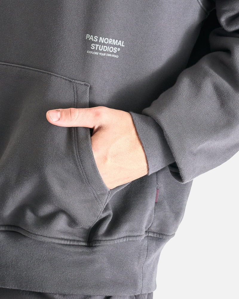Pas Normal Studios Men's Sweatshirts Off-Race Hoodie in Steel