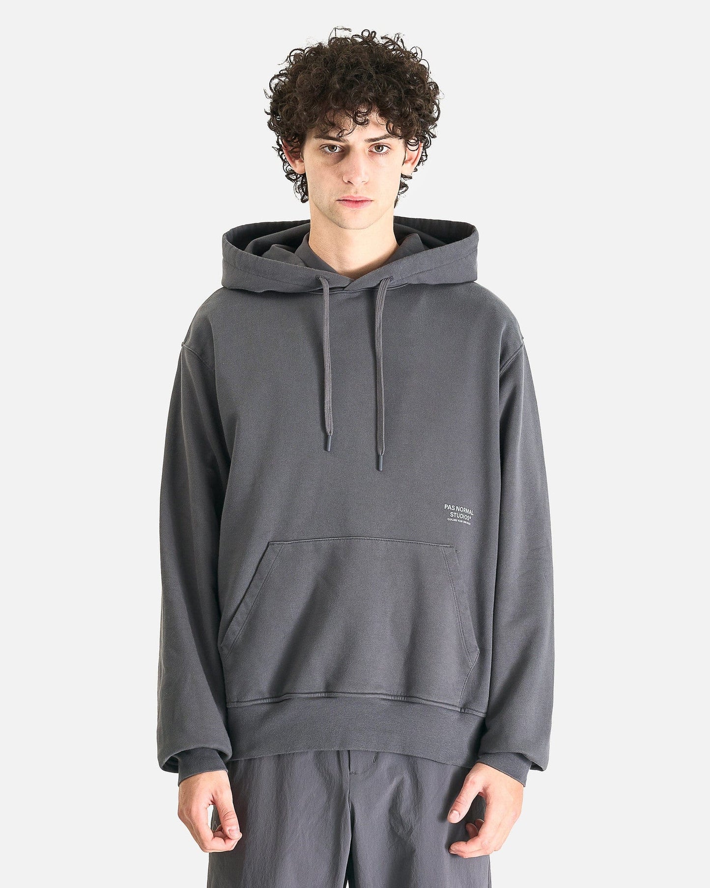 Pas Normal Studios Men's Sweatshirts Off-Race Hoodie in Steel