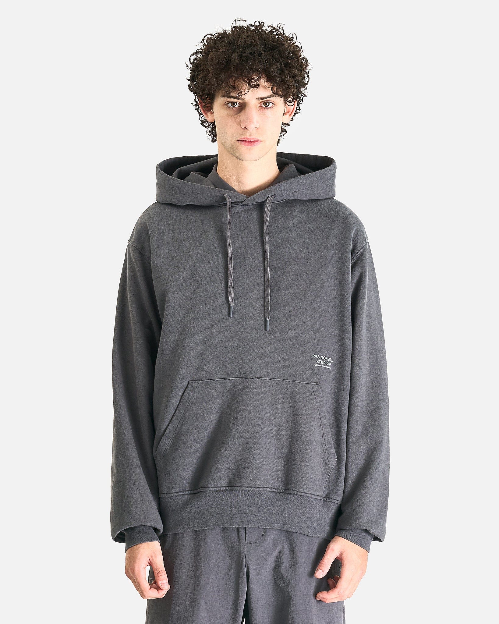 Pas Normal Studios Men's Sweatshirts Off-Race Hoodie in Steel