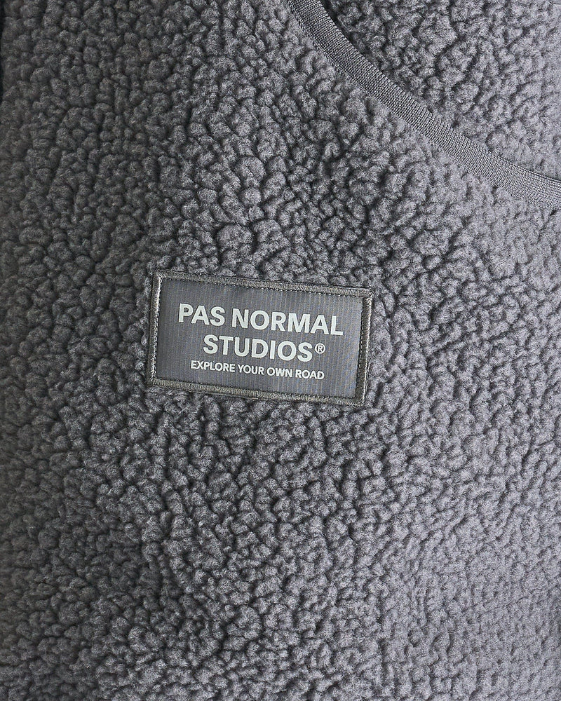 Pas Normal Studios Men's Jackets Off-Race Pile Fleece Jacket in Steel
