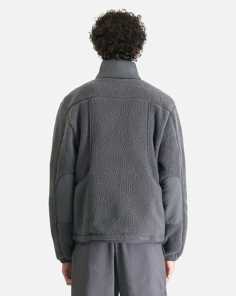 Pas Normal Studios Men's Jackets Off-Race Pile Fleece Jacket in Steel