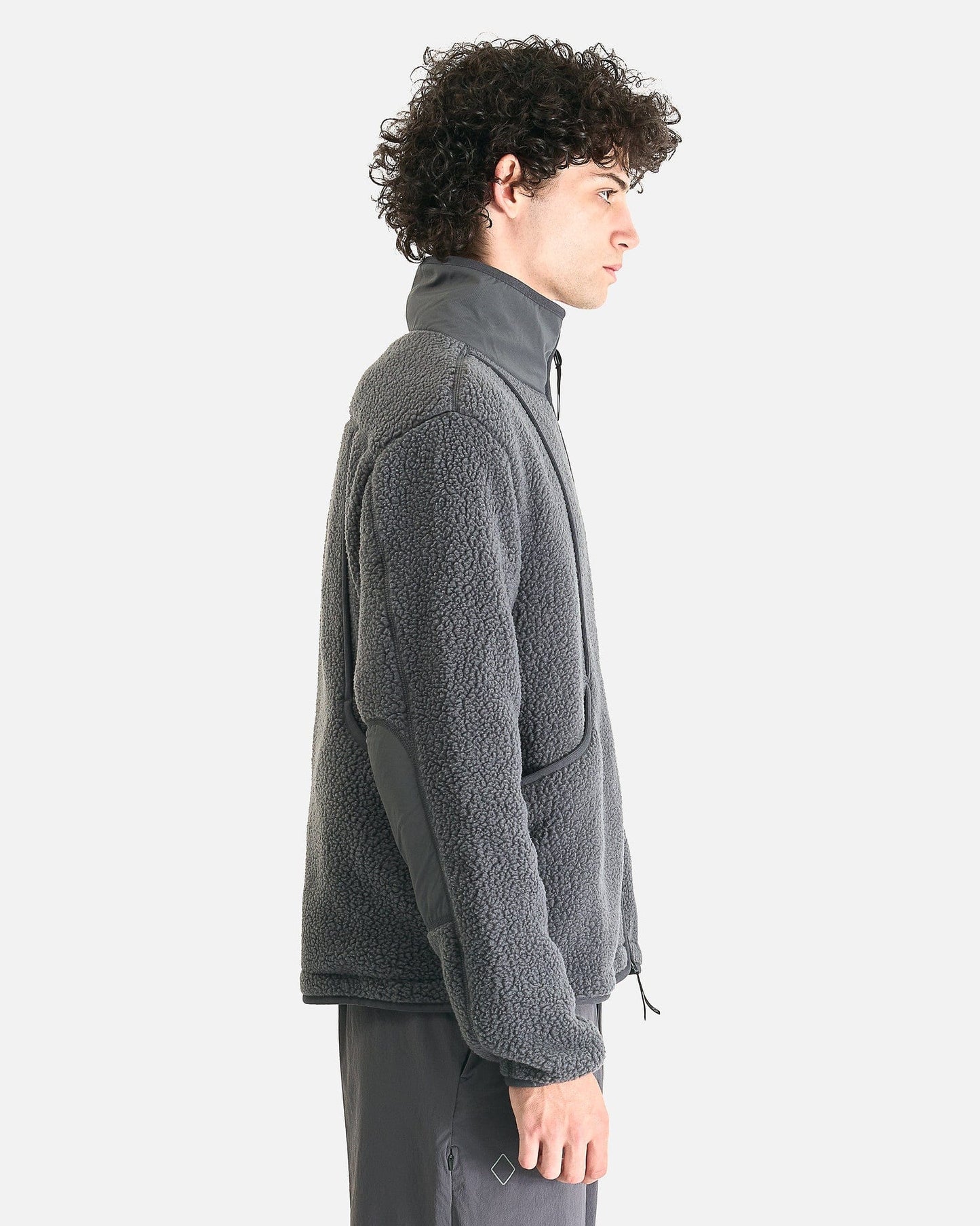 Pas Normal Studios Men's Jackets Off-Race Pile Fleece Jacket in Steel