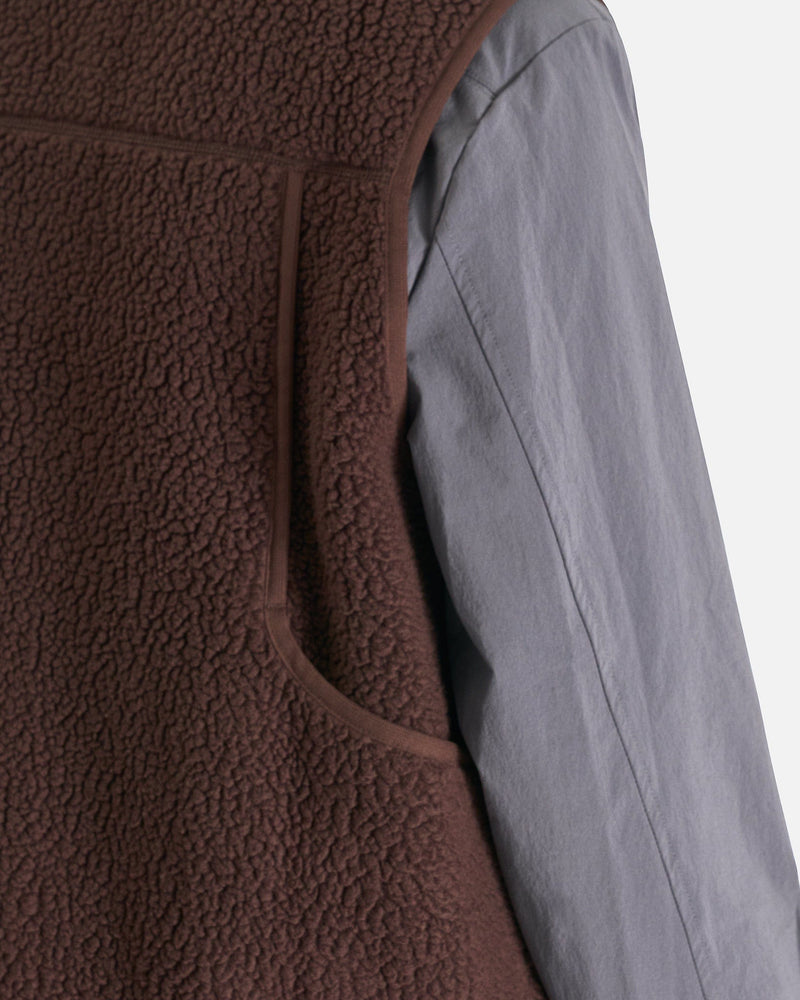 Pas Normal Studios Men's Tops Off-Race Pile Fleece Vest in Light Brown