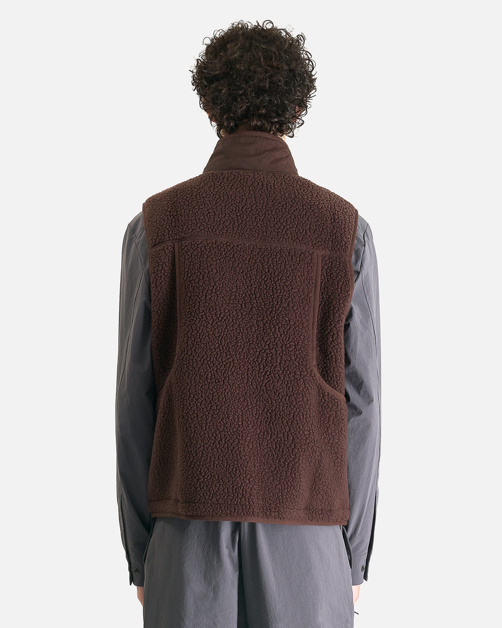 Pas Normal Studios Men's Tops Off-Race Pile Fleece Vest in Light Brown