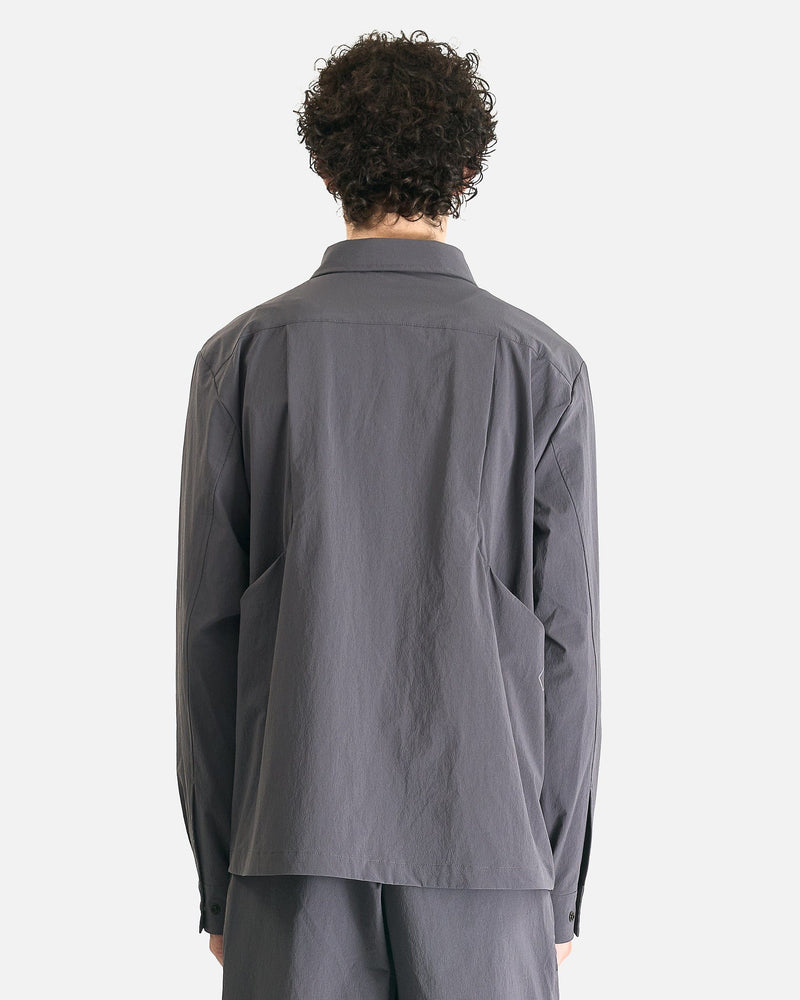 Pas Normal Studios Men's Shirts Off-Race Tech Overshirt in Steel