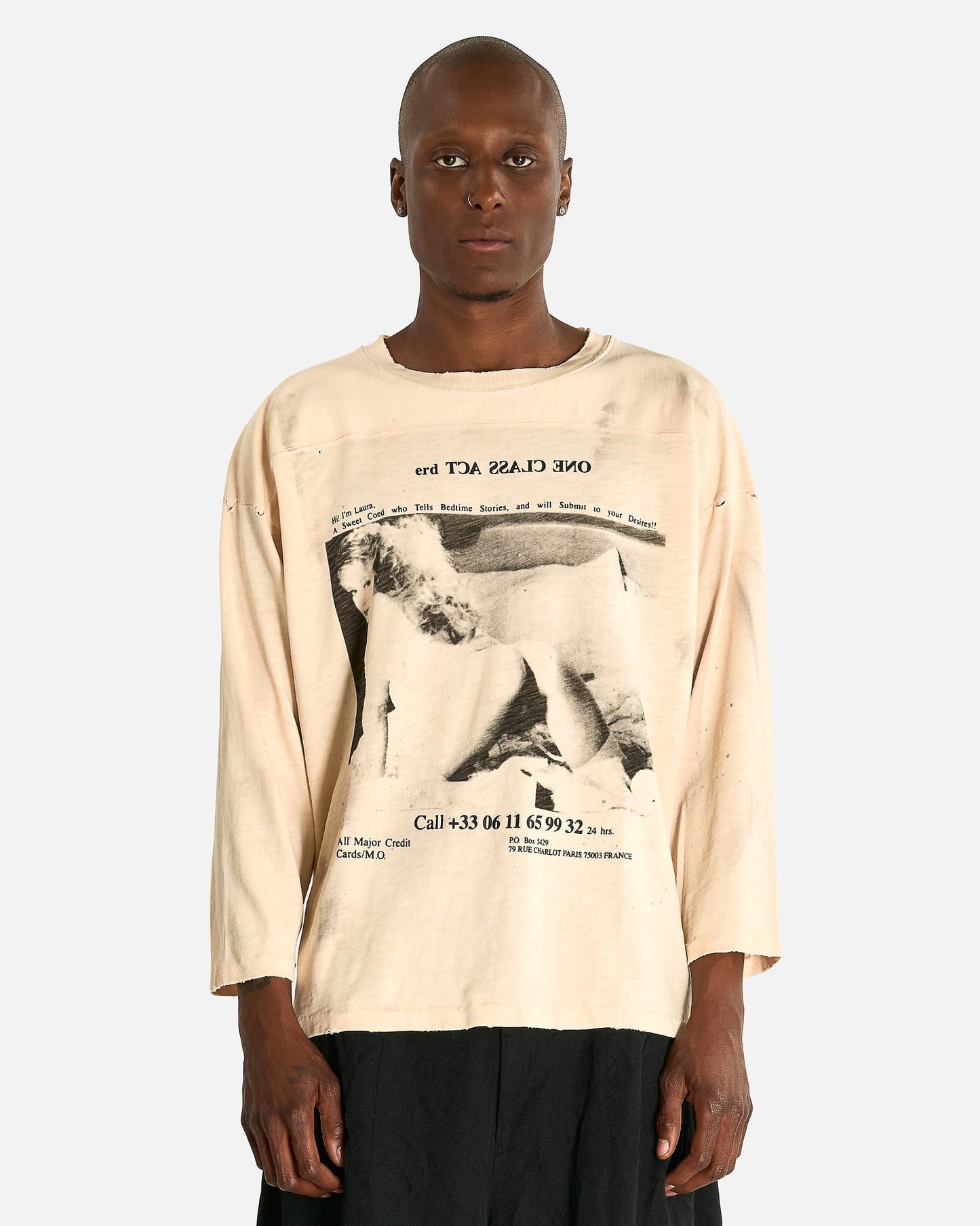 Enfants Riches Deprimes Men's Shirts One Class Act Hockey Jersey in Dirty White