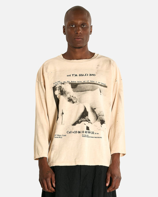 Enfants Riches Deprimes Men's Shirts One Class Act Hockey Jersey in Dirty White