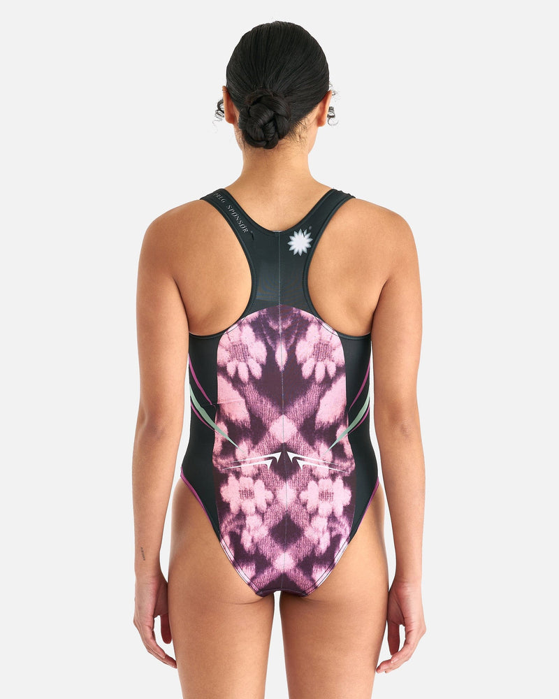 Paolina Russo Women Tops One Piece Printed Swimsuit in Pink/Black/Green