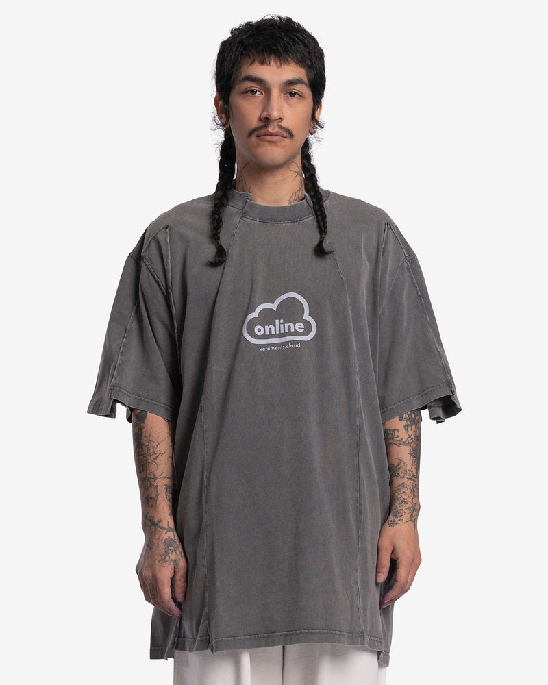 Online Cut-Up T-Shirt in Black - Main Image