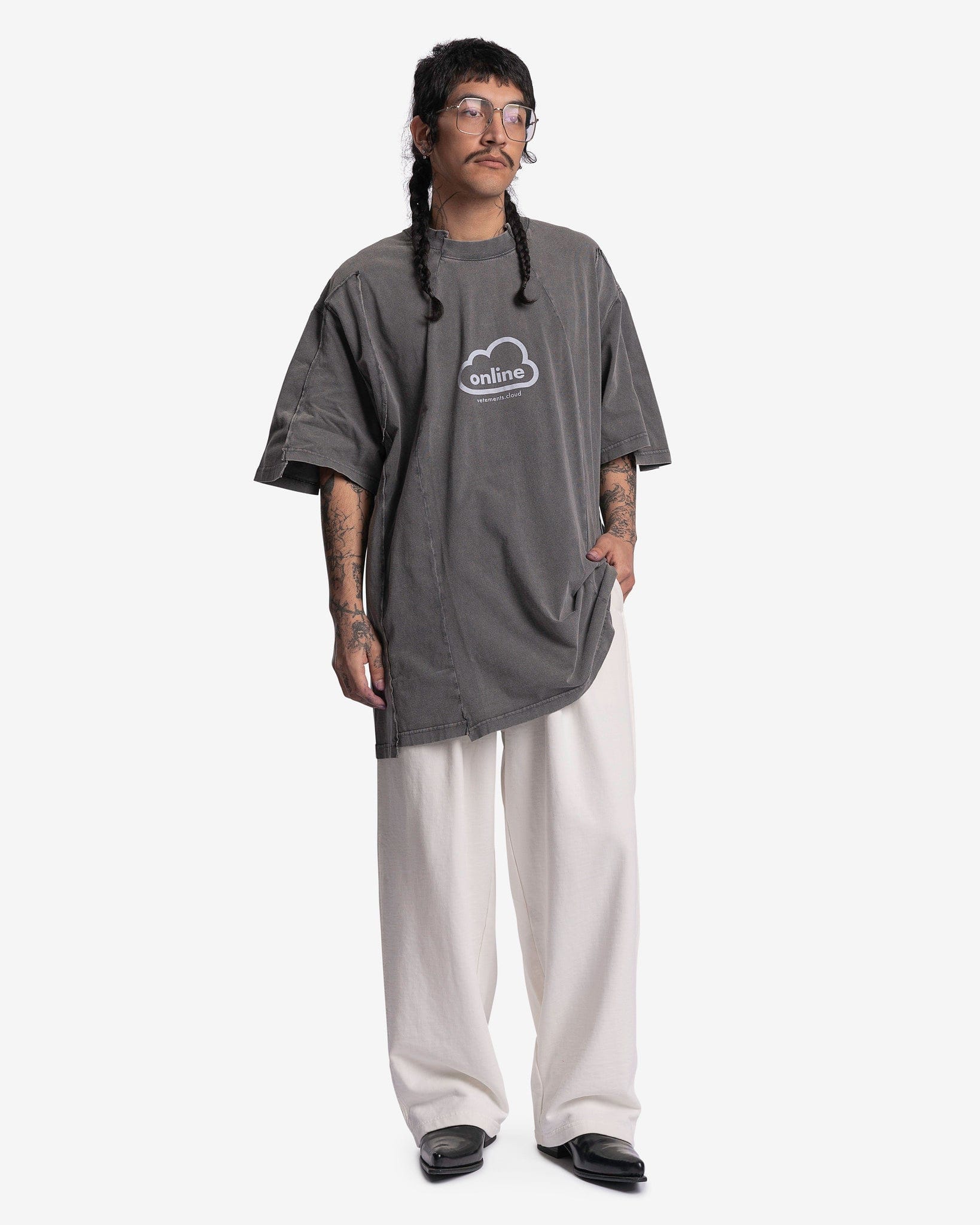 Online Cut-Up T-Shirt in Black – SVRN Online Cut-Up T-Shirt in Black – SVRN