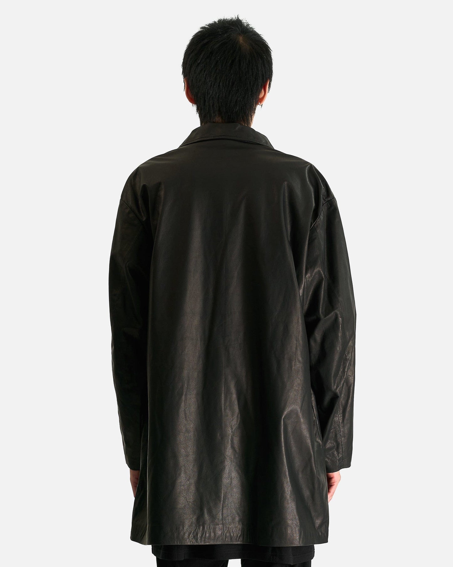 Yohji Yamamoto Pour Homme Men's Jackets Open Collar Jacket in Black