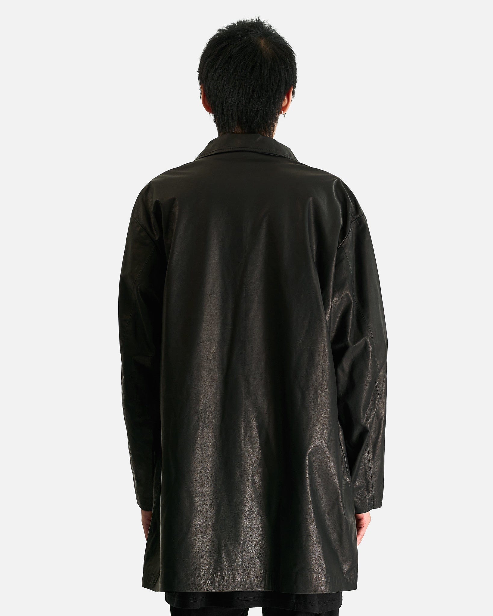 Yohji Yamamoto Pour Homme Men's Jackets Open Collar Jacket in Black