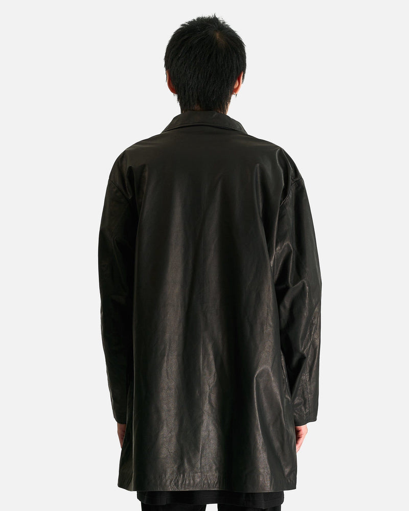 Yohji Yamamoto Pour Homme Men's Jackets Open Collar Jacket in Black