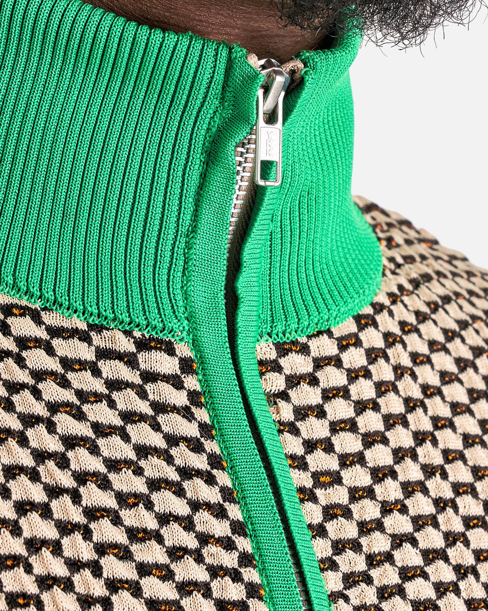 Orchestre Jacquard Top in Green/Brown – SVRN
