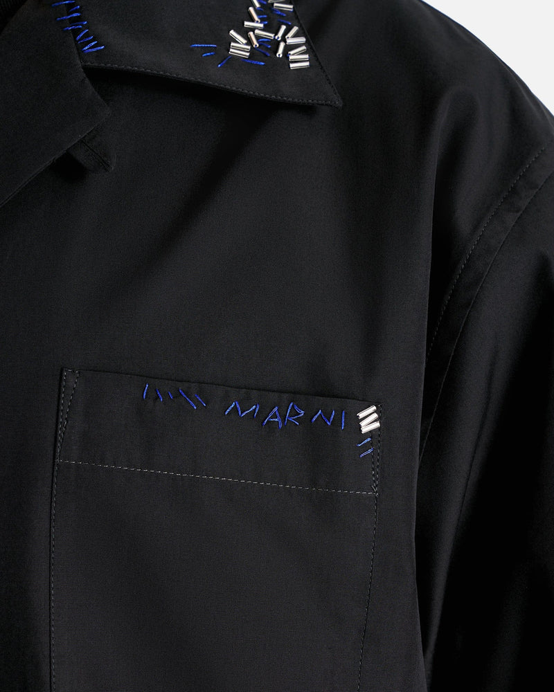 Marni Men's Shirts Organic Poplin Shirt in Black