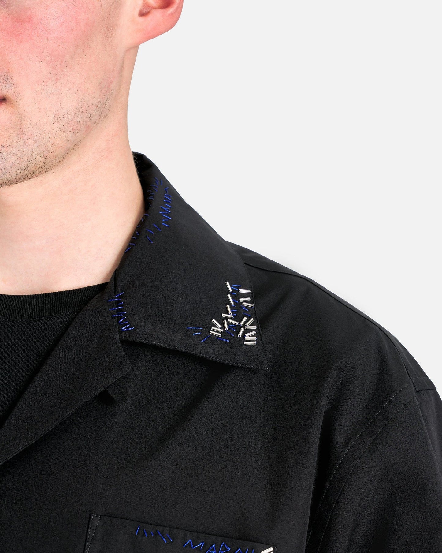 Marni Men's Shirts Organic Poplin Shirt in Black