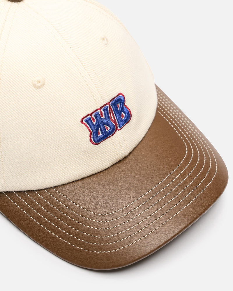 Wales Bonner Men's Hats OS Original Cap in Ivory/Brown