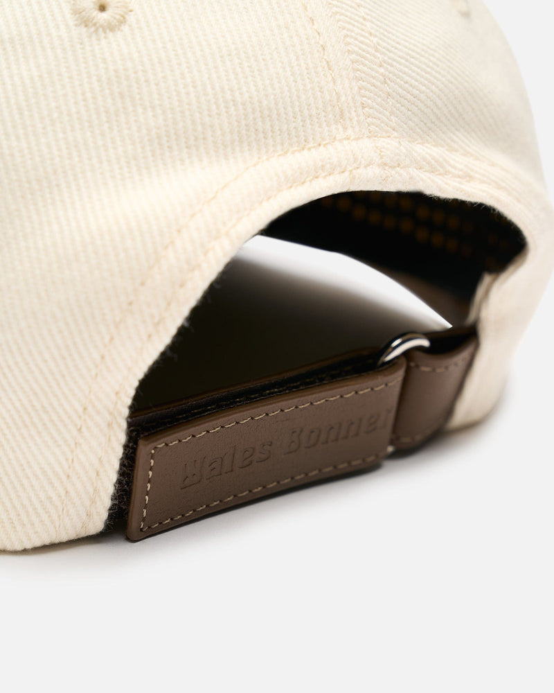 Wales Bonner Men's Hats OS Original Cap in Ivory/Brown