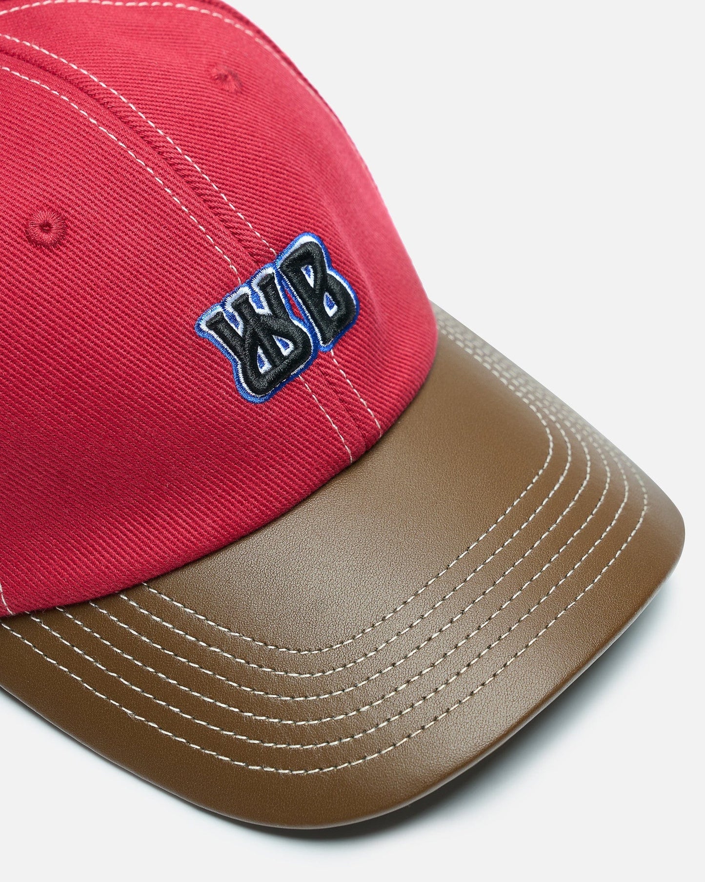 Wales Bonner Men's Hats OS Original Cap in Red/Brown