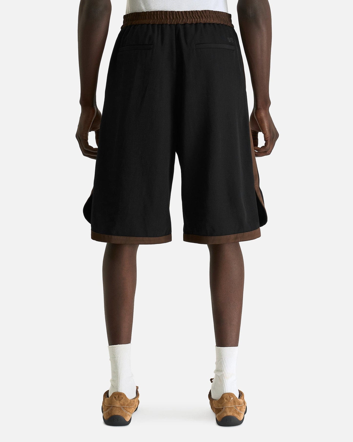 Wales Bonner Men's Shorts Ossie Shorts in Black/Brown