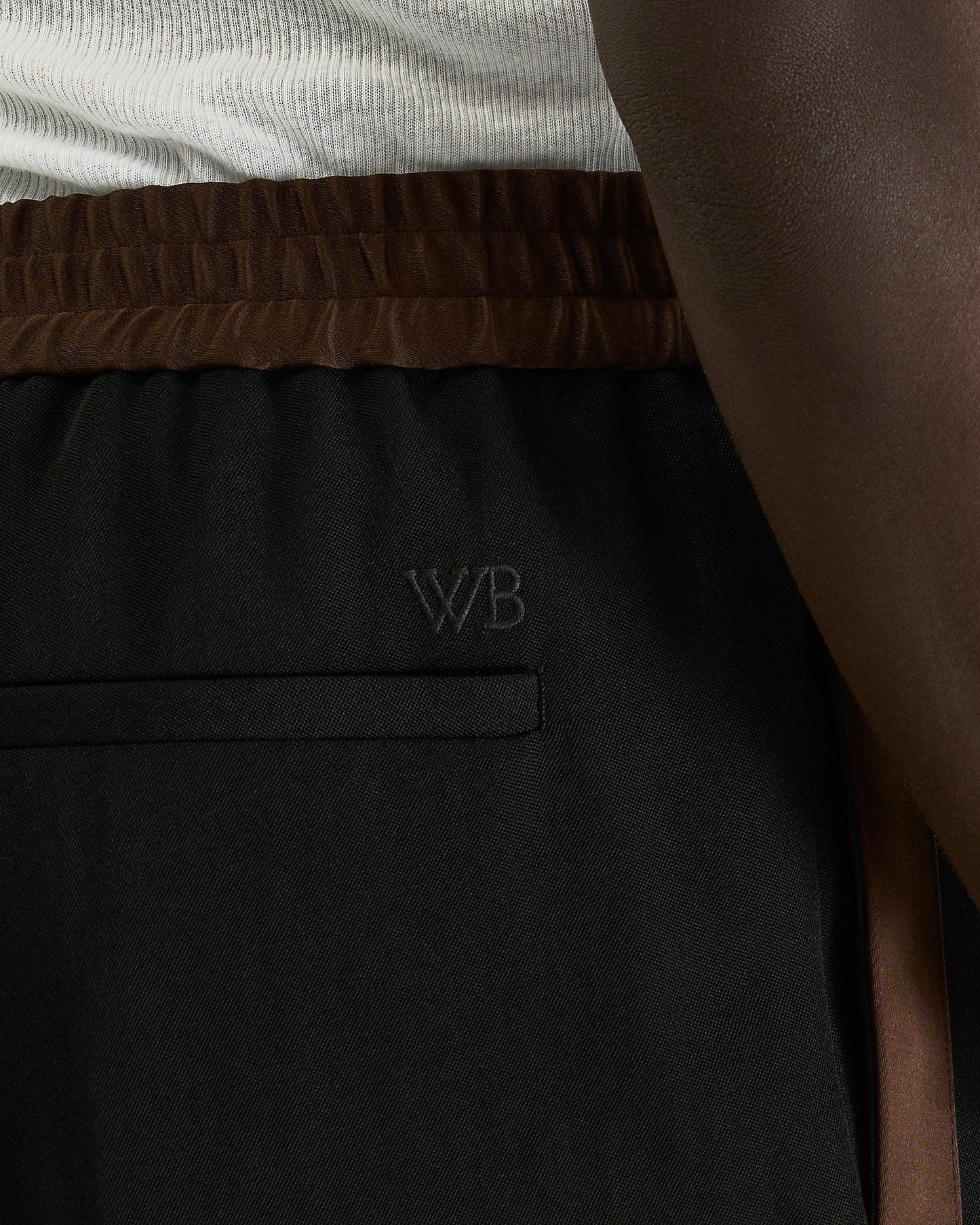 Wales Bonner Men's Shorts Ossie Shorts in Black/Brown