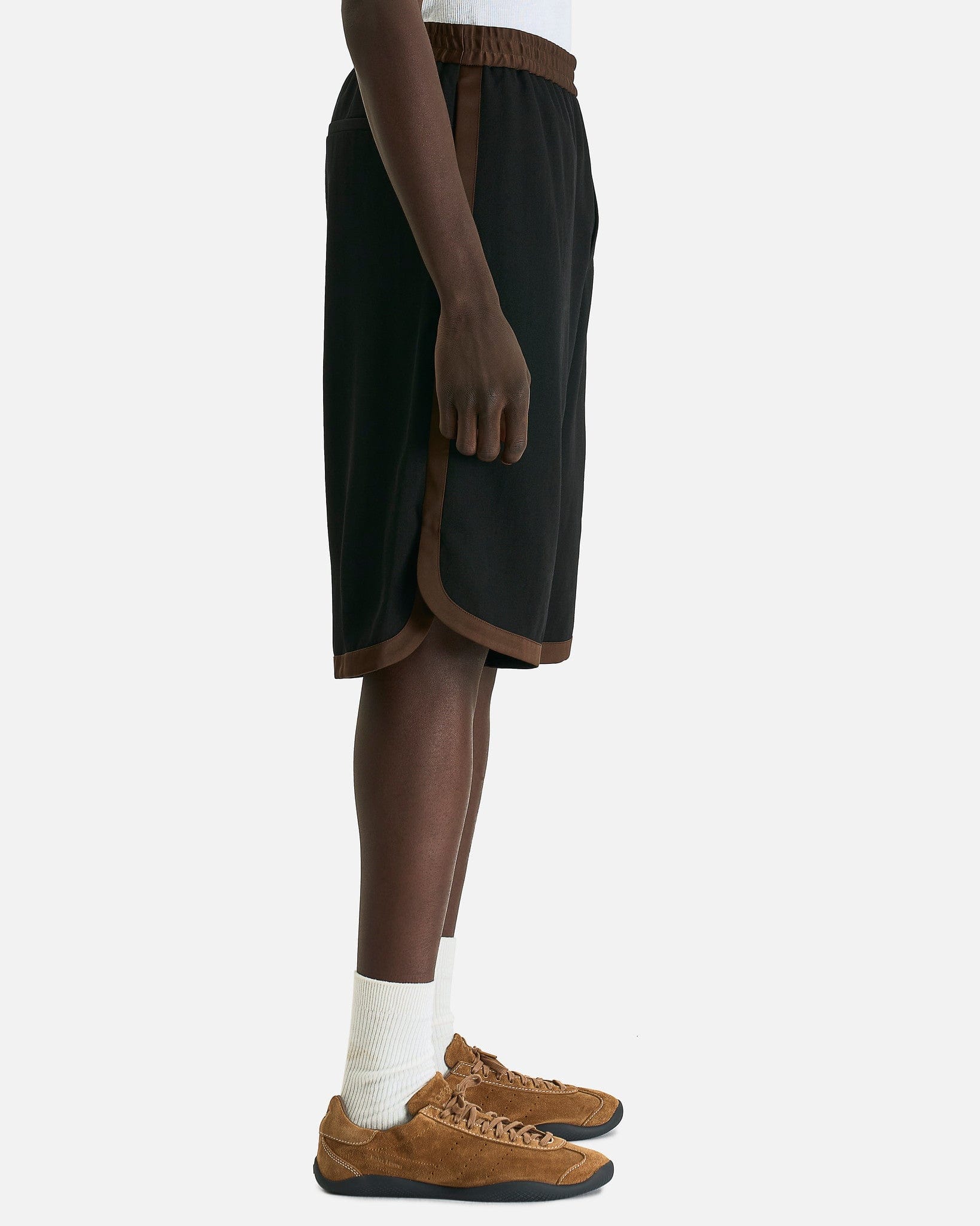 Wales Bonner Men's Shorts Ossie Shorts in Black/Brown