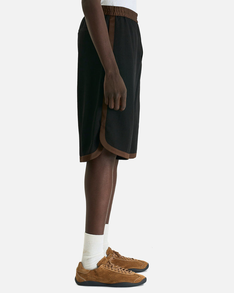 Wales Bonner Men's Shorts Ossie Shorts in Black/Brown