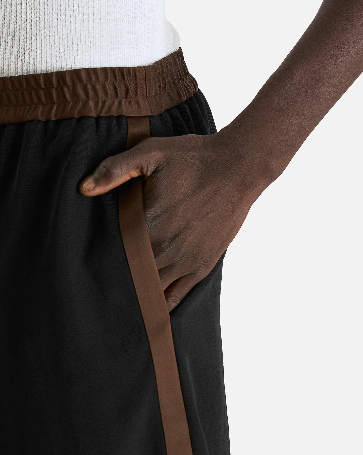 Wales Bonner Men's Shorts Ossie Shorts in Black/Brown