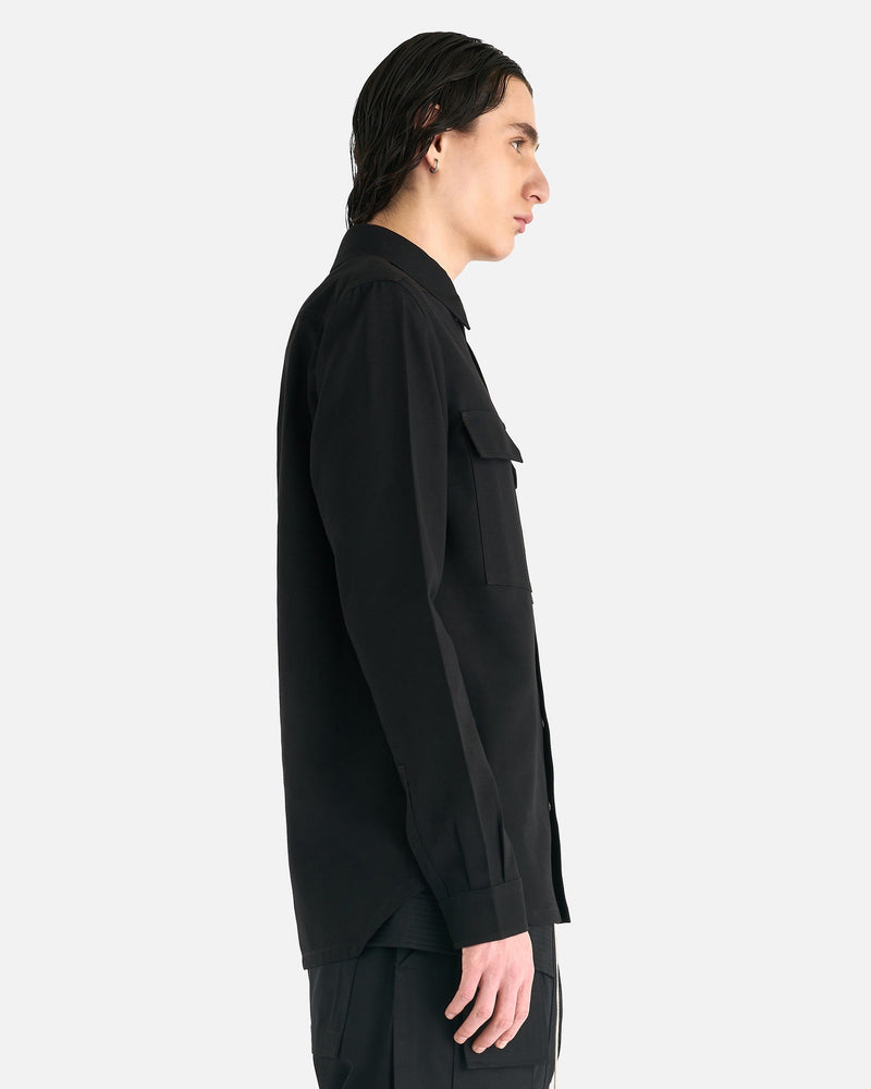 Rick Owens Men's Shirts Outershirt in Black