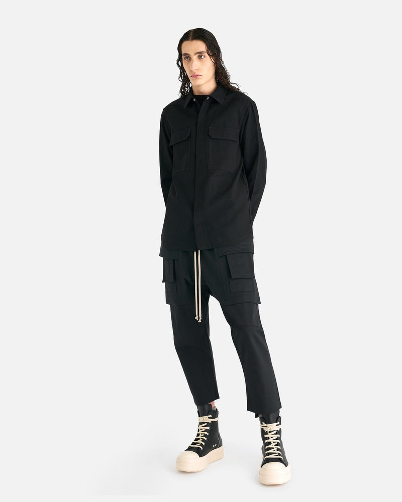 Rick Owens Men's Shirts Outershirt in Black